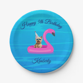 Personalisiertes Hunde-Schwimmfloß Pappteller