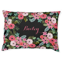 Personalisiertes Hundebett Floral pet Bett Custom 
