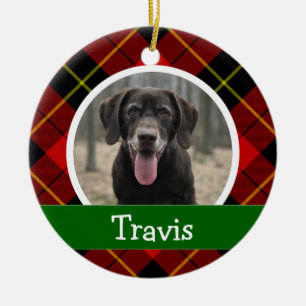 Personalisiertes Hundebüt-Foto Keramik Ornament