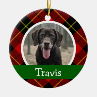 Personalisiertes Hundebüt-Foto Keramik Ornament