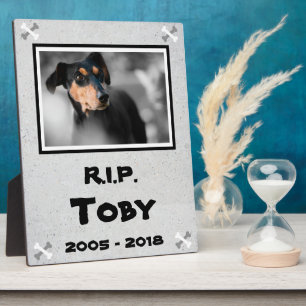 Personalisiertes Hundedenkmal Fotoplatte