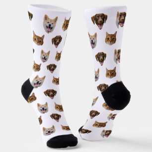 Personalisiertes Hundegesicht, Hunde Katze Mama Fo Socken