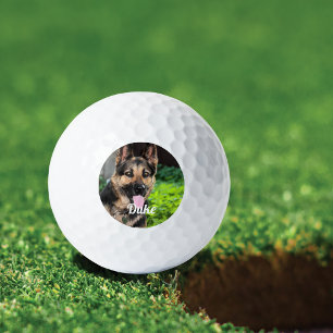 Personalisiertes Hundehund-Foto, Hundename Golfball