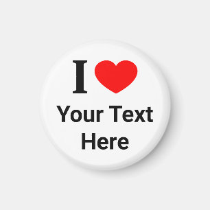 Personalisiertes I ❤️ I LOVE I HEART Magnet