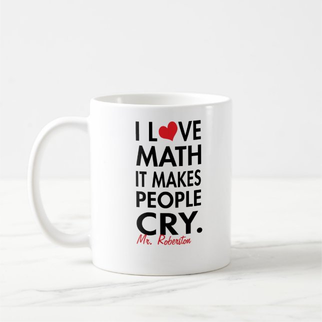 Personalisiertes i-Liebe-Mathe, lässt es Leute Tasse (Links)