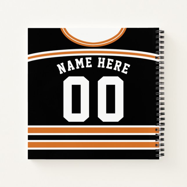 Personalisiertes Ice Hockey Jersey-Template-Notebo Notizbuch (Rückseite)