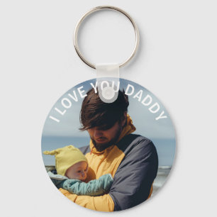 Personalisiertes Ich liebe dich Papa, Foto, Schlüsselanhänger