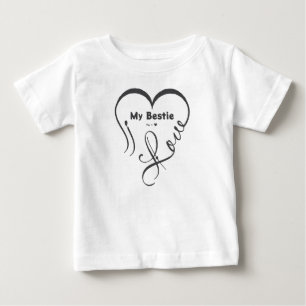 Personalisiertes Ich liebe meine beste Freundin •  Baby T-shirt