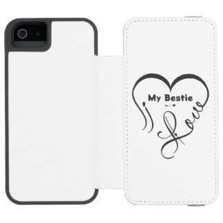Personalisiertes Ich liebe meine beste Freundin • Incipio Watson™ iPhone 5 Geldbörsen Hülle