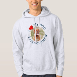 Personalisiertes ICH LIEBE MEINEN HUND Hoodie