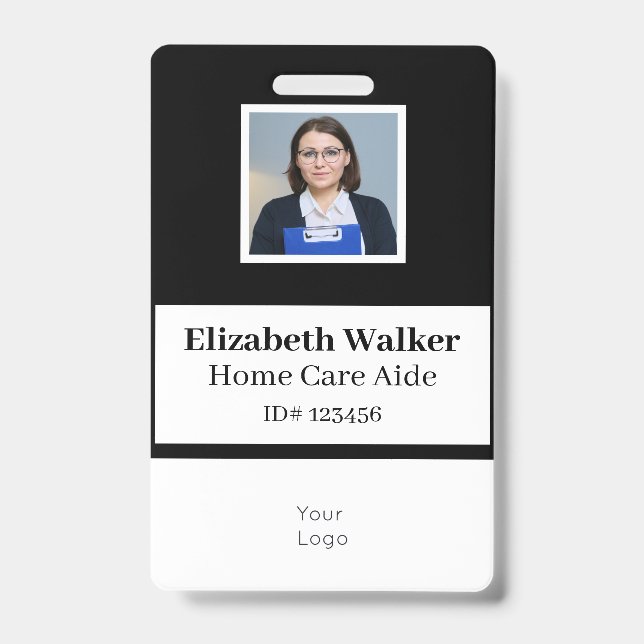 Personalisiertes ID-Foto-Abzeichen doppelseitig Ausweis (Front)