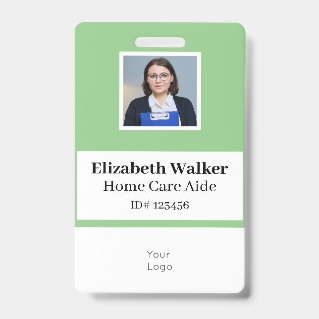 Personalisiertes ID-Foto-Abzeichen doppelseitig Ausweis (Front)