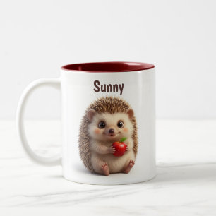 Personalisiertes Igel-Tiergeschenk Zweifarbige Tasse