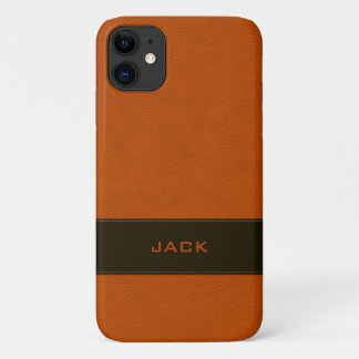 Personalisiertes Imitat-Orangen-Leder Case-Mate iPhone Hülle