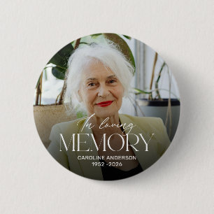Personalisiertes In Loving Memory Foto-Memorial Button