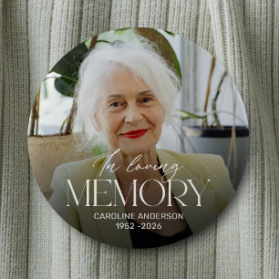 Personalisiertes In Loving Memory Foto-Memorial Button