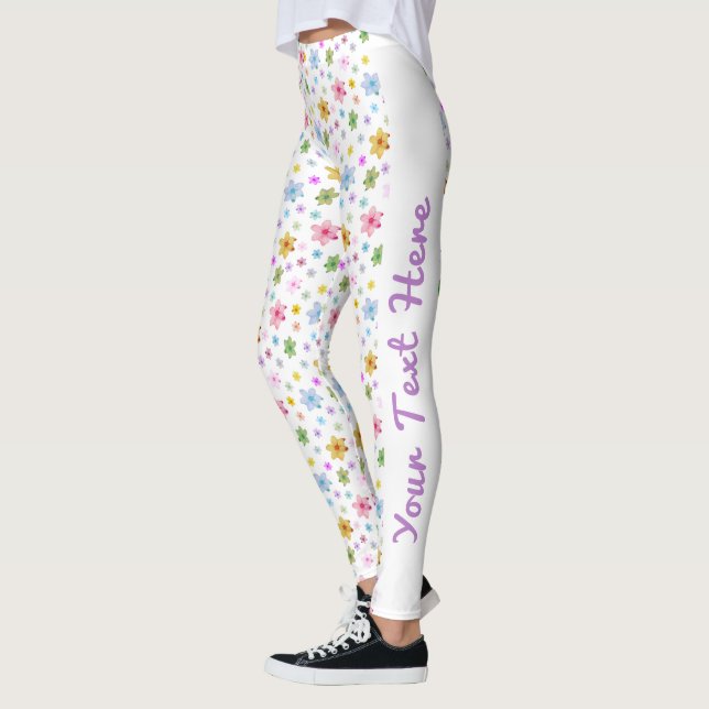 Personalisiertes, individuell gestaltetes Blumenmu Leggings