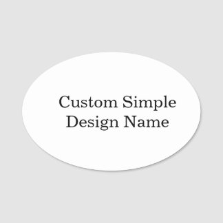 Personalisiertes individuelles Design 3" X 2" oval Namensschild