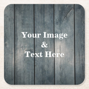 Personalisiertes individuelles eigenes Foto Holzqu Rechteckiger Pappuntersetzer