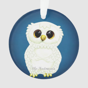 Personalisiertes individuelles Eulen-Vogel-Foto Ornament