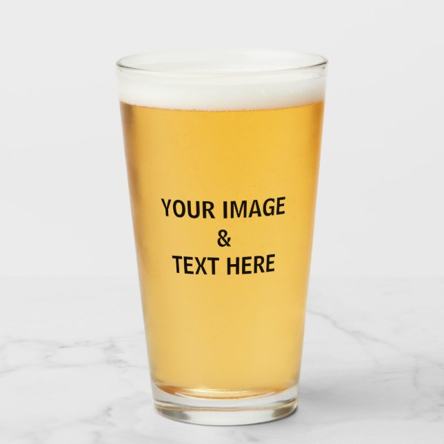 Personalisiertes individuelles Foto Glas (Vorne (Gefüllt))