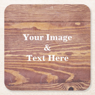 Personalisiertes individuelles Foto Holz Rechteckiger Pappuntersetzer