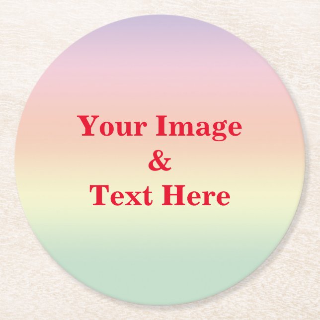 Personalisiertes individuelles Foto Holz Runder Pappuntersetzer (Vorderseite)