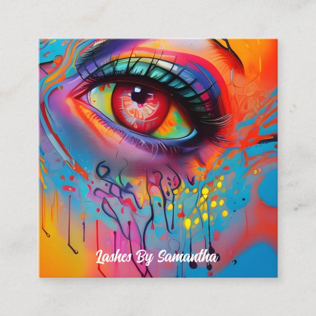 Personalisiertes individuelles Foto Quadratische Visitenkarte (Vorderseite)