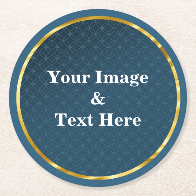 Personalisiertes individuelles Foto Runder Pappuntersetzer (Vorderseite)