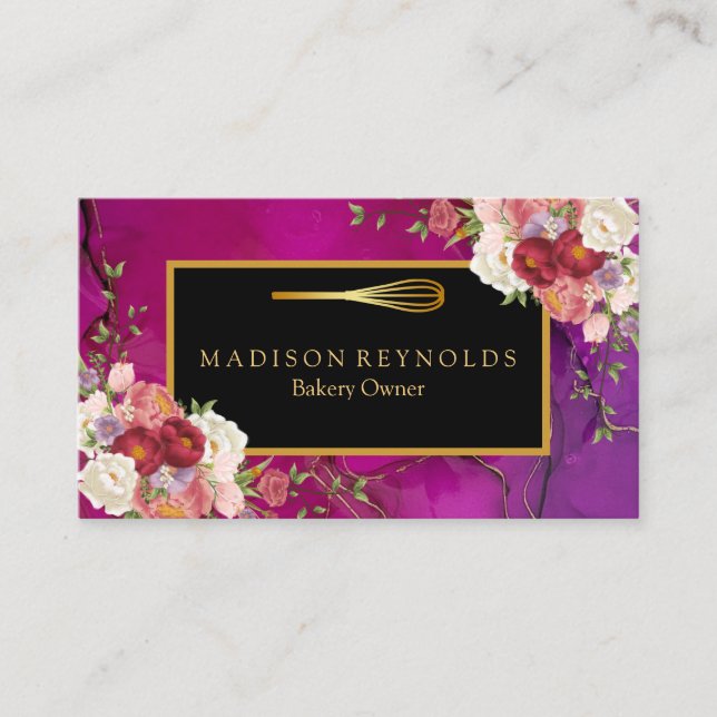 Personalisiertes individuelles Foto- und Textgesch Visitenkarte (Vorderseite)