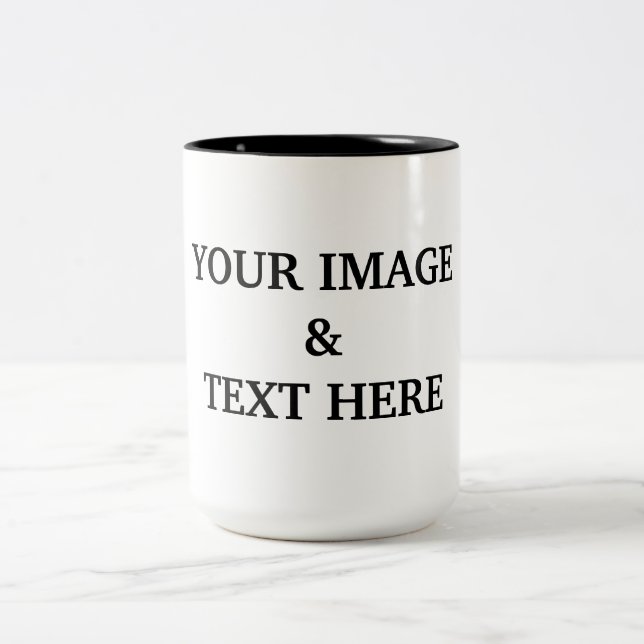 Personalisiertes individuelles Foto Zweifarbige Tasse (Mittel)