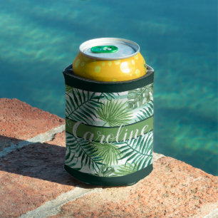 Personalisiertes individuelles grünes Palmwedelmus Dosenkühler
