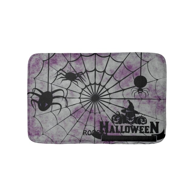 Personalisiertes individuelles Happy Halloween Badematte (Vorderseite)