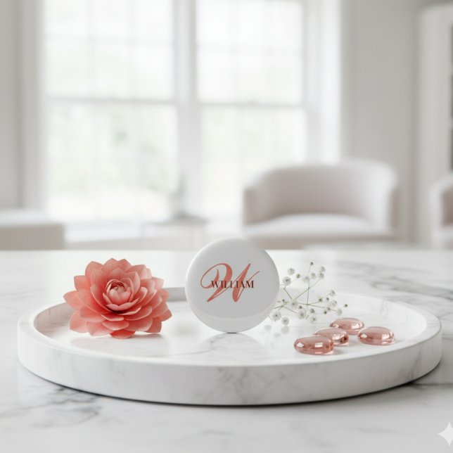 Personalisiertes individuelles Monogramm-Geschenk Button (Von Creator hochgeladen)