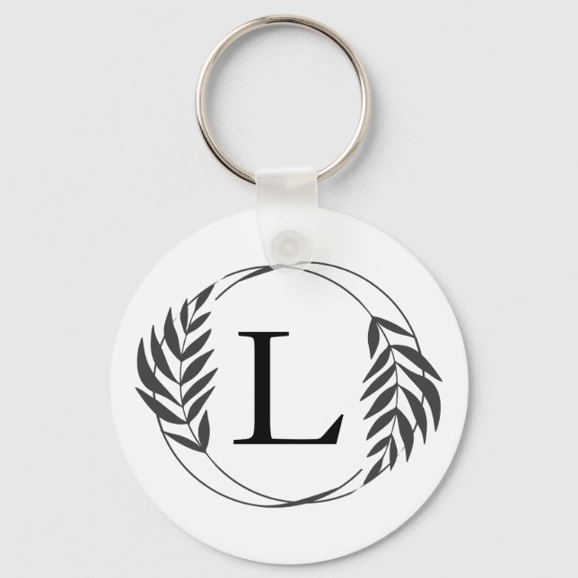 Personalisiertes individuelles Monogramm-Geschenk Schlüsselanhänger (Vorderseite)