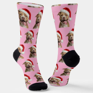 Personalisiertes individuelles Pitbull-Weihnachts- Socken