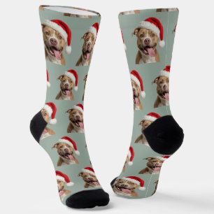 Personalisiertes individuelles Pitbull-Weihnachts- Socken