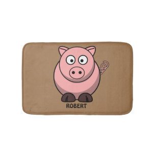 Personalisiertes, individuelles Tierpierblau Badematte