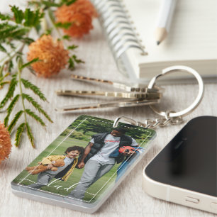 Personalisiertes individuelles Vater-Foto-Text Schlüsselanhänger