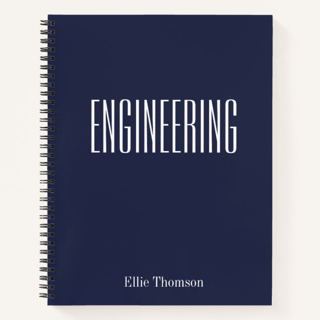 Personalisiertes Ingenieur-Millimeterpapier einfac Notizbuch (Vorderseite)