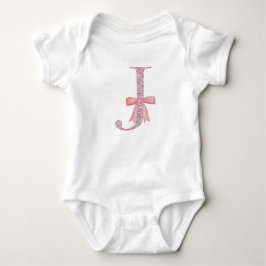 Personalisiertes Initial Baby Girl "J" Strampler