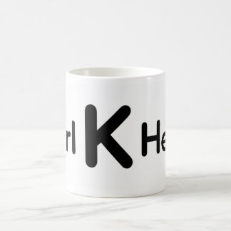 Personalisiertes Initialen-Design auf weißem Kaffe Kaffeetasse