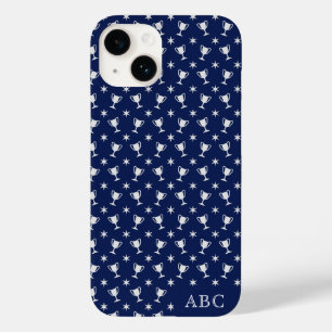 Personalisiertes Initialen-Sportstrophäenmuster Case-Mate iPhone 14 Hülle