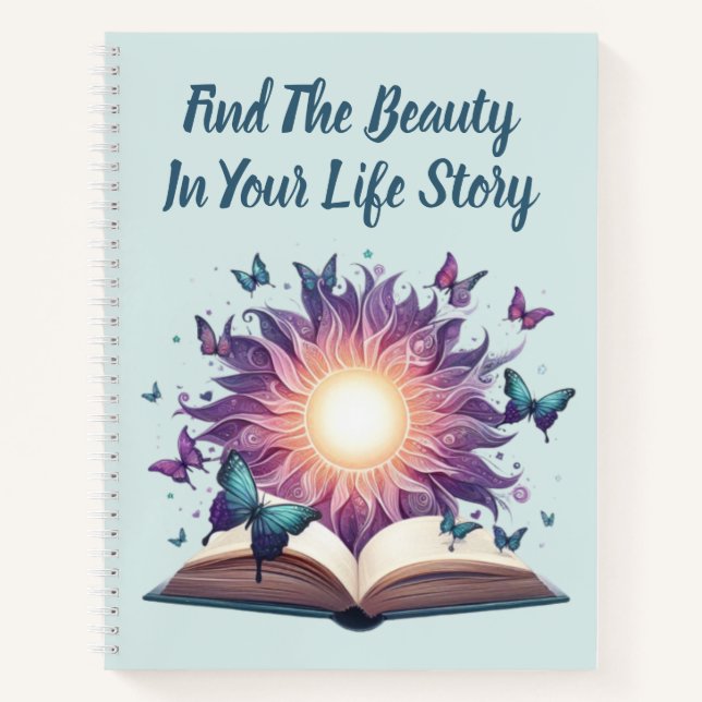 Personalisiertes Inspirationsfarbenschmettern Notizbuch (Vorderseite)