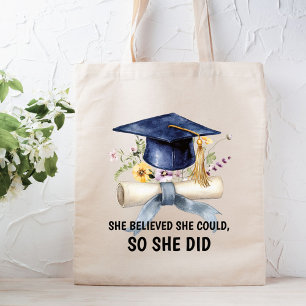 Personalisiertes Inspirierendes Zitat Florales Abs Tragetasche