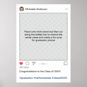 Personalisiertes Instagram-Abschlussfoto-Requisit Poster