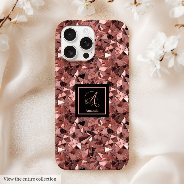 Personalisiertes iPhone 13 Case Roségold Eleganz (Personalized iPhone 13 Case Rose Gold Elegance)
