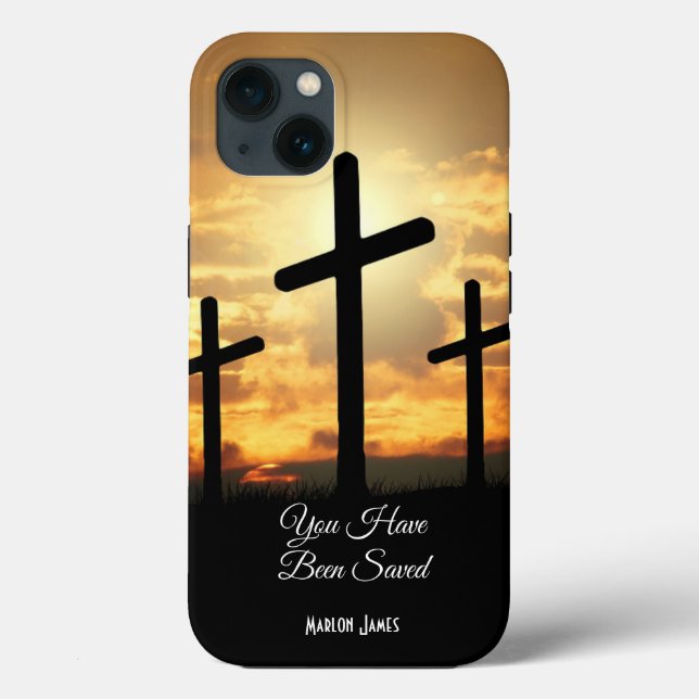 Personalisiertes iPhone 13 Fall Christentum Cross Case-Mate iPhone Hülle (Rückseite)