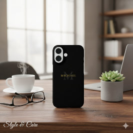 Personalisiertes iPhone 16 Fall mit Name & Initial iPhone 16 Hülle