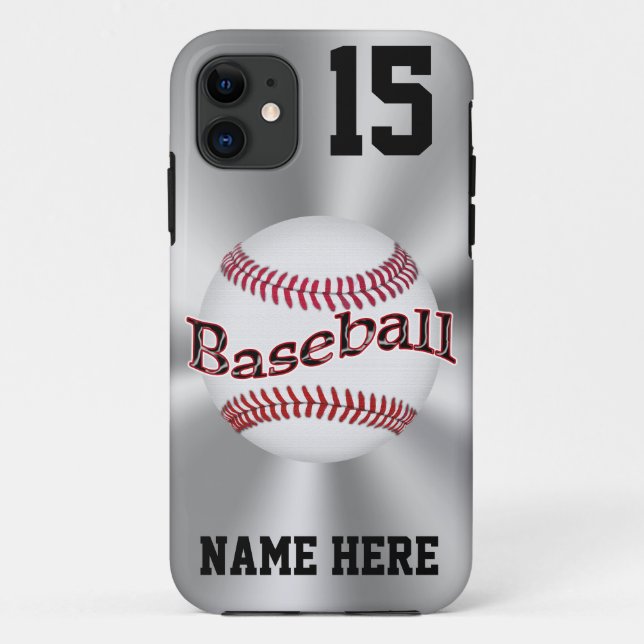 Personalisiertes iPhone 5S Baseball Hüllen NAME, N (Rückseite)